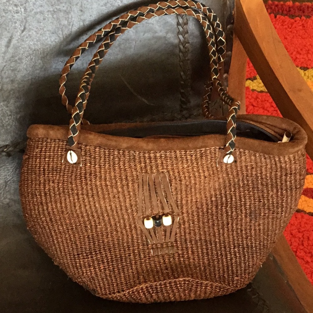 Basket weave style purse